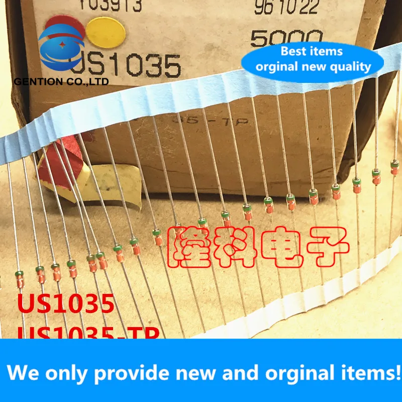 10ks 100% nový originálny US1035 dióda US1035-TP Unizon Do-35 Green Ring