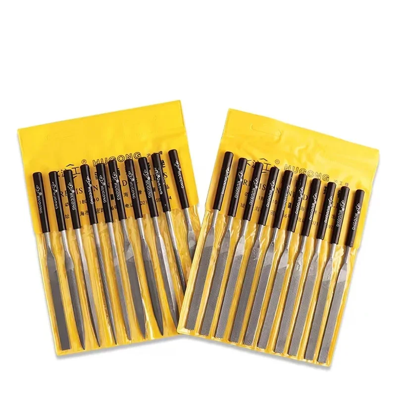 10ks 140 mm mini ihlové súpravy DIY Drevené raspové súbor ihly na leštenie šperkov leštenie Diamond Diamond File Handy Nástroje keramické remeslá