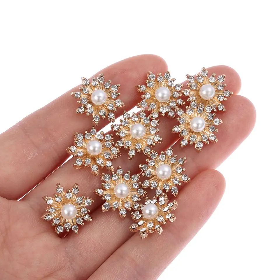 10ks 16 mm kamienok Snehové vločky Flatback Platy perla vlásenka Výzdoba DIY remeselné oblečenie