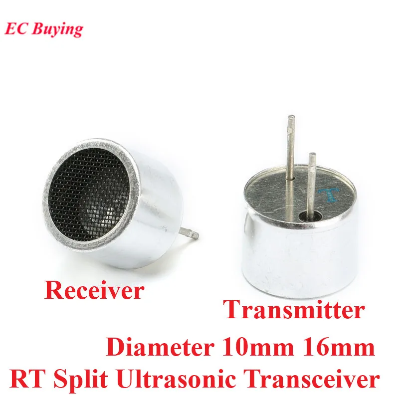 10ks/1pc RT Split Ultrazvukový vysielač vysielača a prijímač 40 kHz ultrazvukový senzorový priemer sondy 10 mm 16 mm