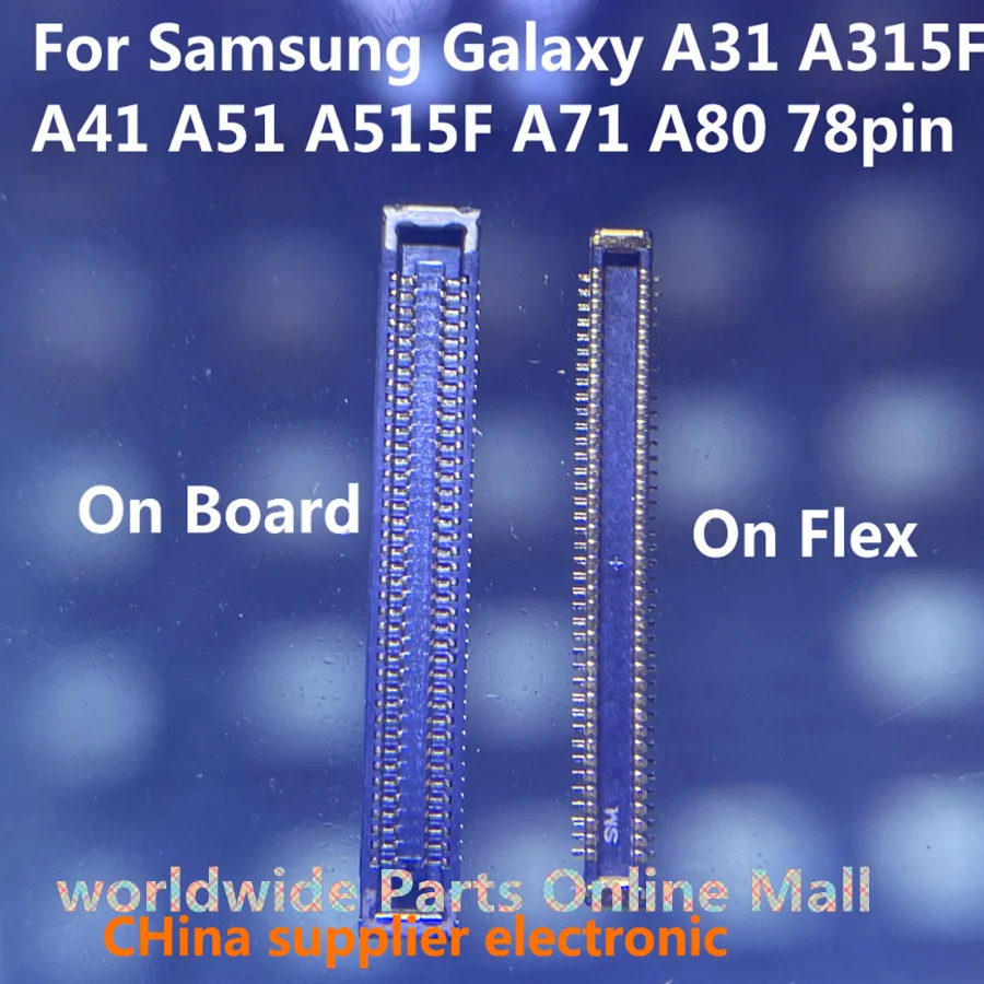 10ks-200ks pre Samsung Galaxy A31 A315F A41 A51 A515F A71 A80 LCD obrazovka displeja FPC na hlavnej tabuli / flex kábne