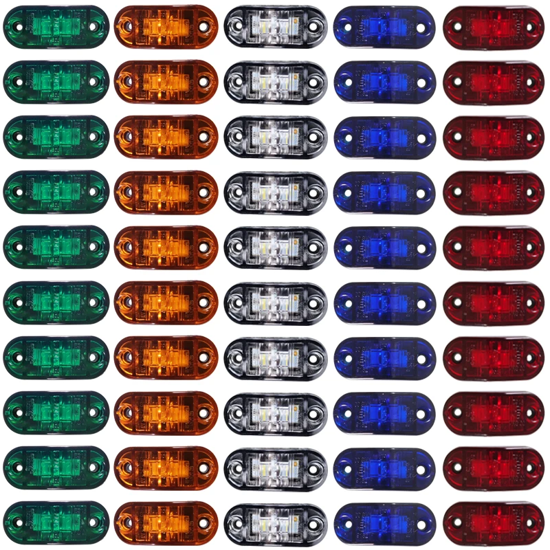 10ks 24 V LED bočné značkové svetlá pre Scania Accessories Príves Caravan Side Earance LAMP LED LORRY GRILLE Svetlo CAMION