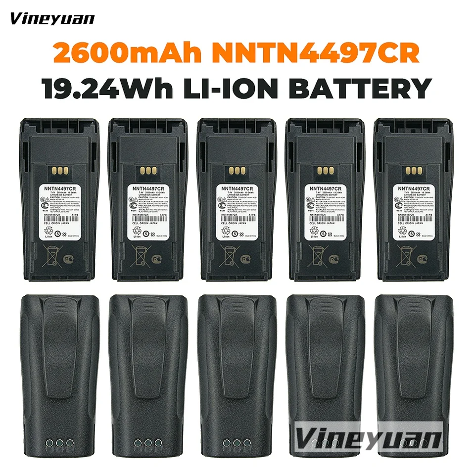 10ks 2600MAH NNTN4497CR NNNTN4497 LI-ION BATTERSKÁ BATTERA MOTOROLA CP040 CP140 CP150 CP160 CP180 DEP450 XIR P3688 RÁDIO