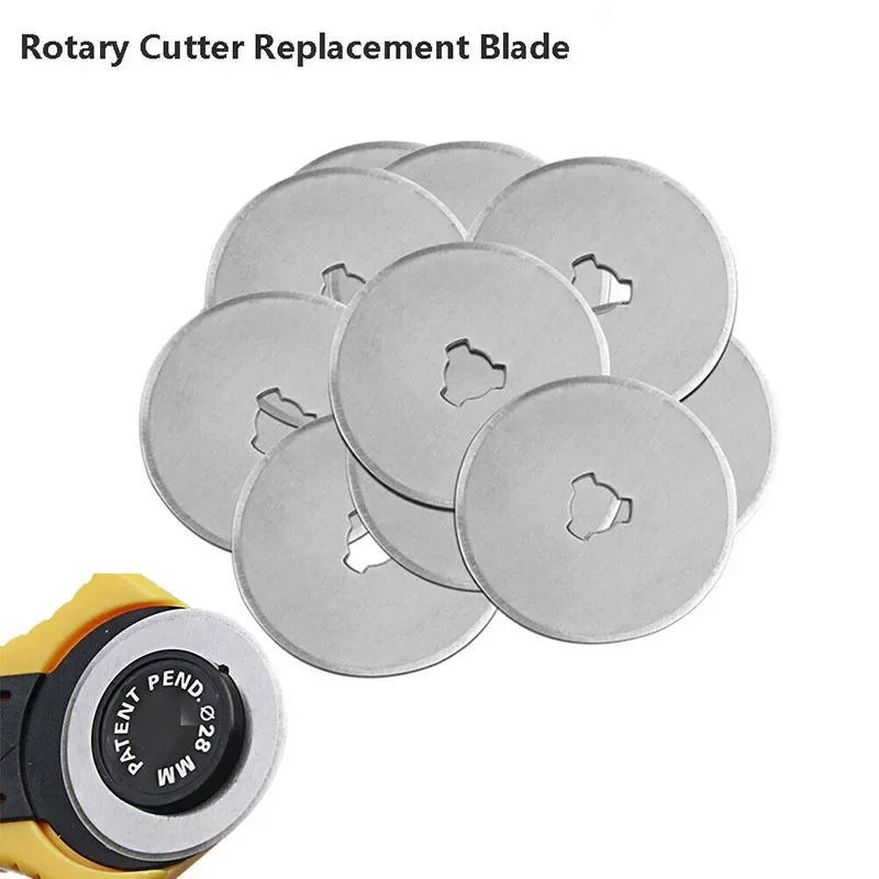 10ks 28 mm okrúhle rotačné čepele oceľový výmenný nôž noža Cutting Blade Table Leather Handrice Repill Blades