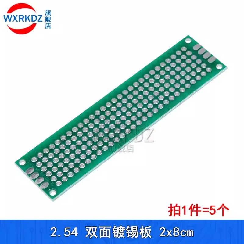 10ks 2x8cm dvojitý bočný prototyp PCB 2*8cm DIY Universal Tlač obvodu protoboard 20*80 mm DIY