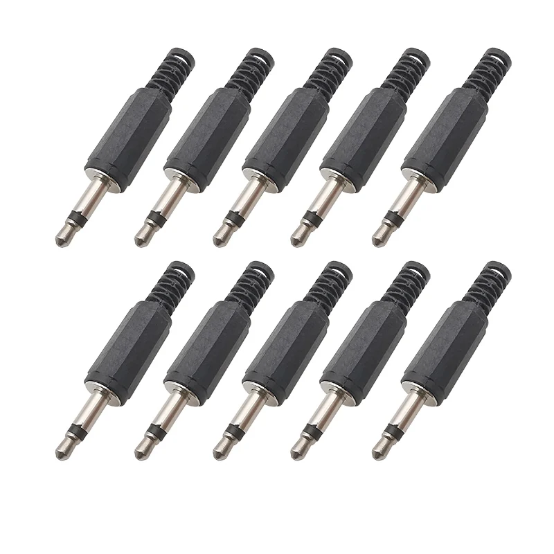 10ks 3,5 mm audio mono samec zástrčka DIY opravy slúchadlá zvukových konektorov spájkovací