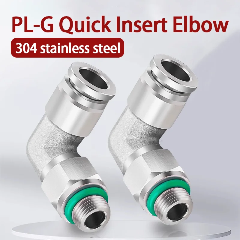 10ks 304 z nehrdzavejúcej ocele Pneumatická hadica PL AIR Connector 1/8 1/4 3/8 1/2 rýchleho uvoľňovania potrubí 4 mm 6 mm 8 mm