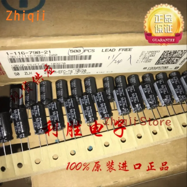 10ks/30ks Pôvodný nový 270UF 50V Japonský kondenzátor Rubycon 50v270UF 10x20mm ZLH Vysokofrekvenčný nízky ESR