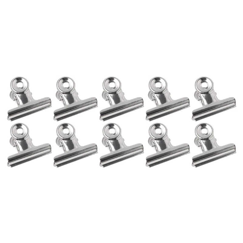 10ks 38 mm kovový buldog grip Clips Food Bag Turning Clamp File Ticket Binder Foto Peniaze Organizátor Kuchynská kancelária