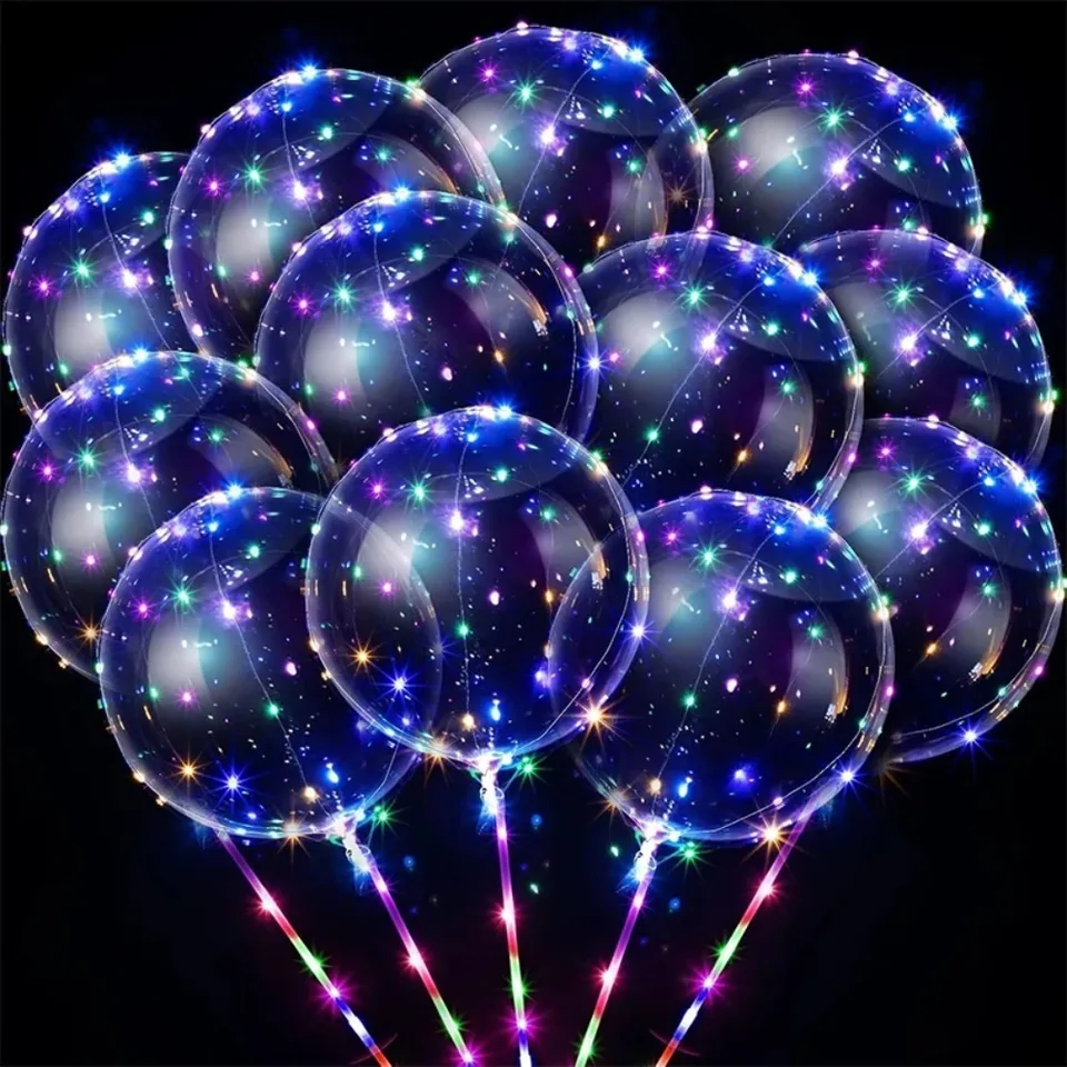 10ks 3M LED priehľadné priehľadné bobo Bubble Balón Light String Svadobná dekorácia narodeninové oslavy Dodávky Valentín