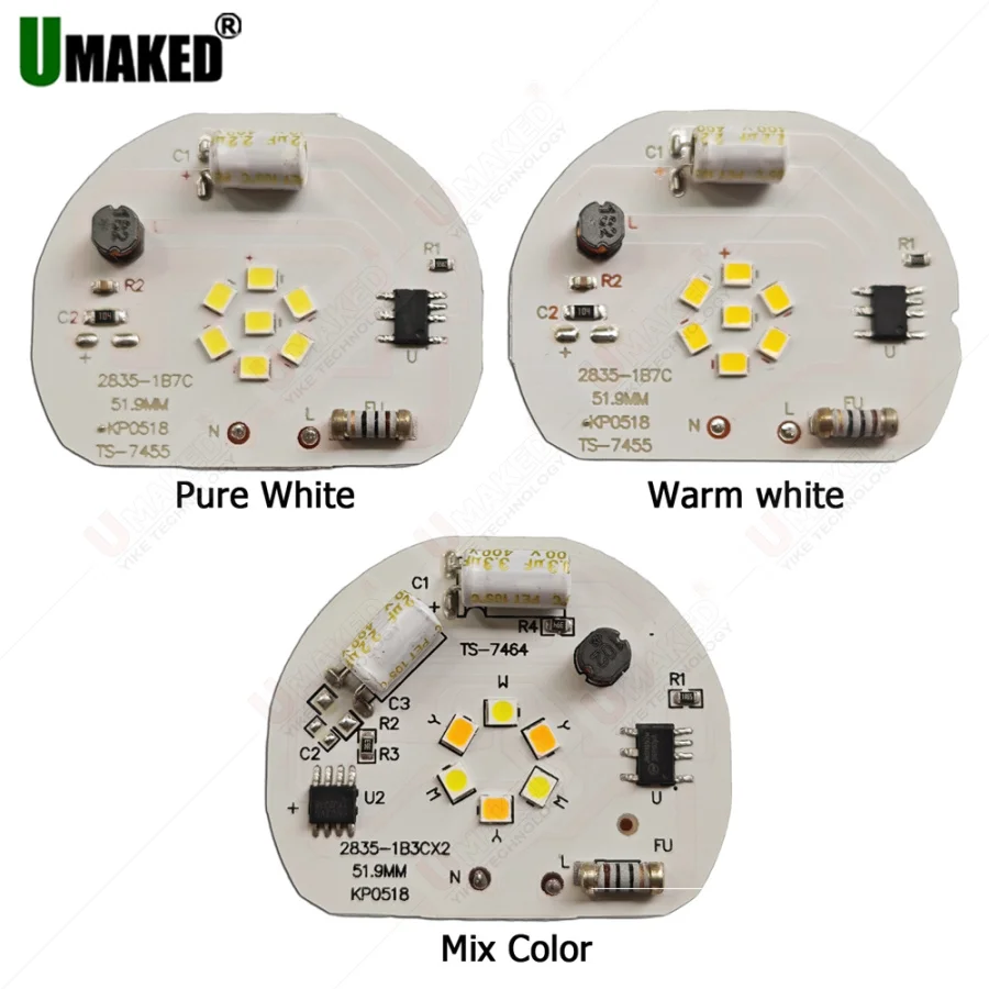 10ks 3W5W9W AC220V LED Downlight LED DIZD DPS s integrovaným ovládačom IC pre Downlight Direct AC220V sledovacie svetlo