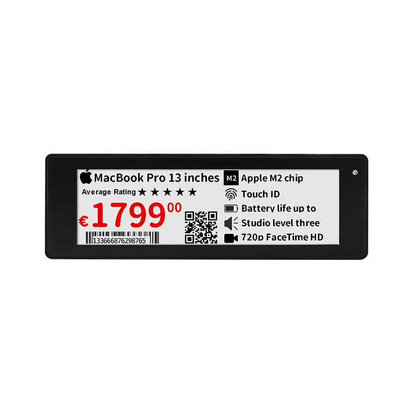 10ks 4,3 palca ESL Digital E atrament ePaper cenovka ESL Elektronická polica Black Color