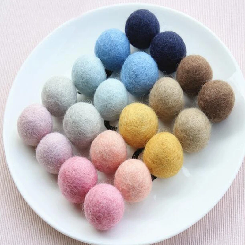10ks 4 cm vlna plstené gule 100% vlna farebné gule z vlny DIY remeselné ručne vyrobené pomom-poms vianočná izba dekorácie Domáca dekorácia 40 mm