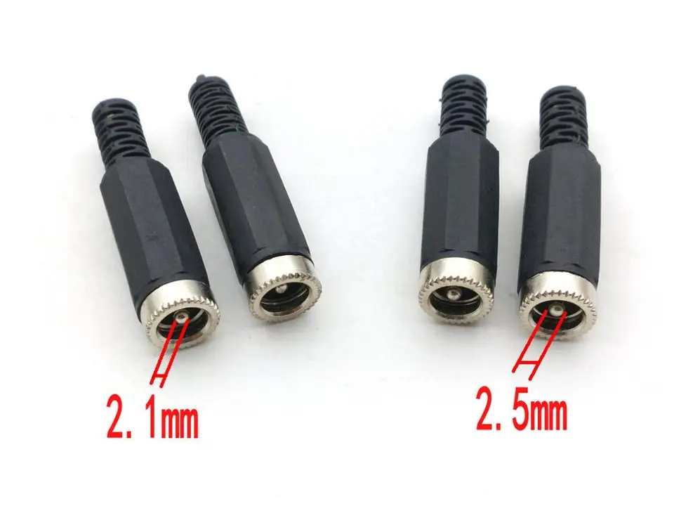 10ks 5,5 mmx2.1mm/2,5 mm jednosmerné napájacie ženské zásuvkové konektorové zásuvky pre CCTV