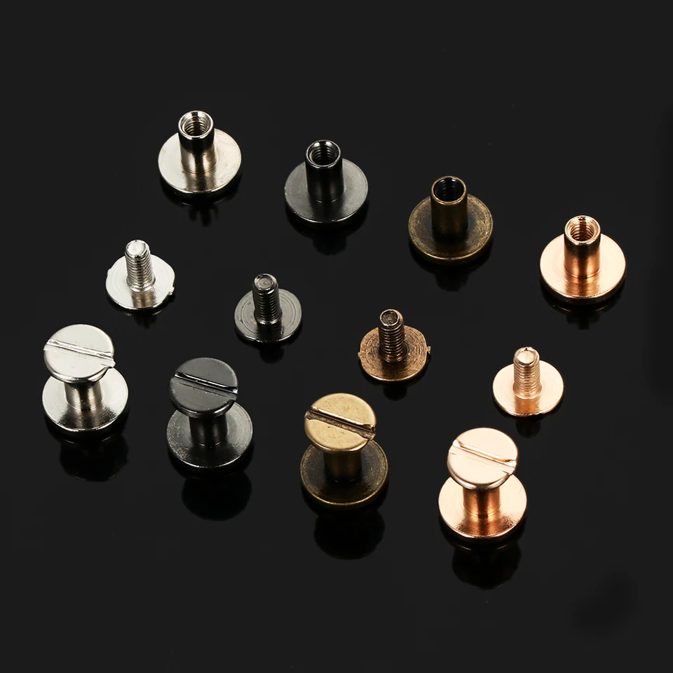 10ks 5/6,5/8 mm batožina remeselnícka mosadzná nechtovú handričku okrúhle hlavy skrutky masívne nechtové skrutky kožené remeselné remeselné nity skrutky