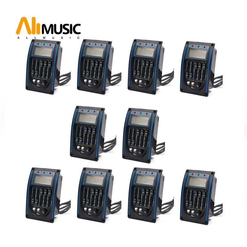 10ks 5 kapiel LC-5 Guitar Pickup pre akustický ekvalizér EQ EQ EQ s digitálnym tunerom Pegar Instrumentos Guitar Parts