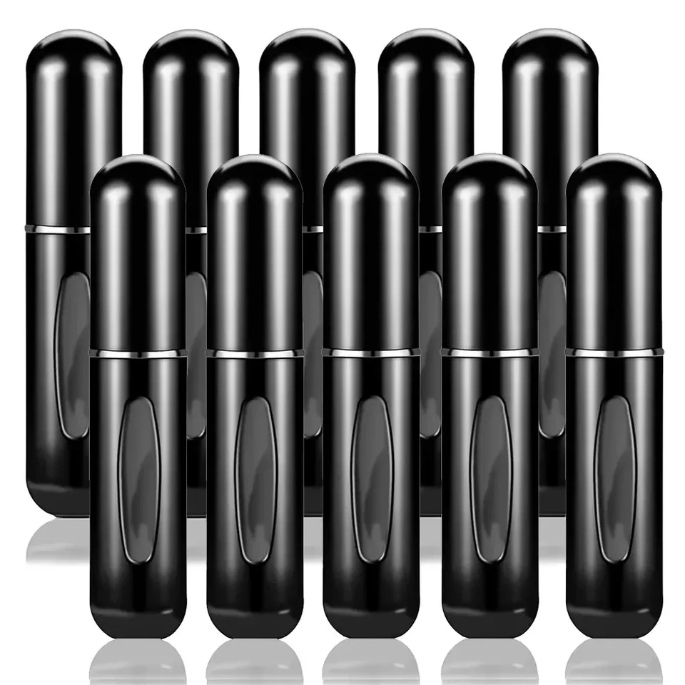 10ks 5 ml mini parfumový rozprašovač prenosný kvapalný nádoba pre kozmetiku cestujúci hliníkový sprej prázdny doplňovateľný fľaša na sprejovú fľašu
