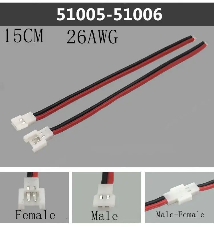 10ks 51005 51006 MX 2,0 mm ihrisko 2p 3p 4p letecké dokovanie Muž a ženská dokovacia batéria nabíjanie káblového pripojenia UL1007 26awg