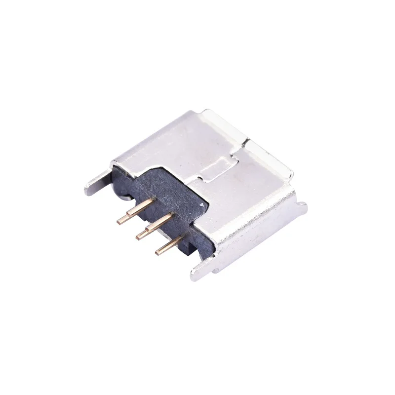 10ks 5pinové ženské sedadlo 180 stupňov Vertikálne mikro mini USB č. Bočné ploché ústa s curlingovým bočným priamym plug-in USB 5 pin