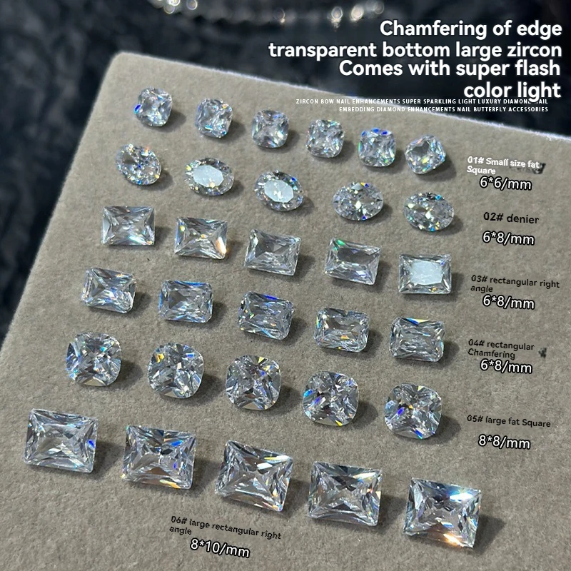 10ks 6*6 mm/8*10 mm špicaté dnežné dnežné kamienky trblietky strieborné krištáľové šperky Diydesign výroby pre nechty