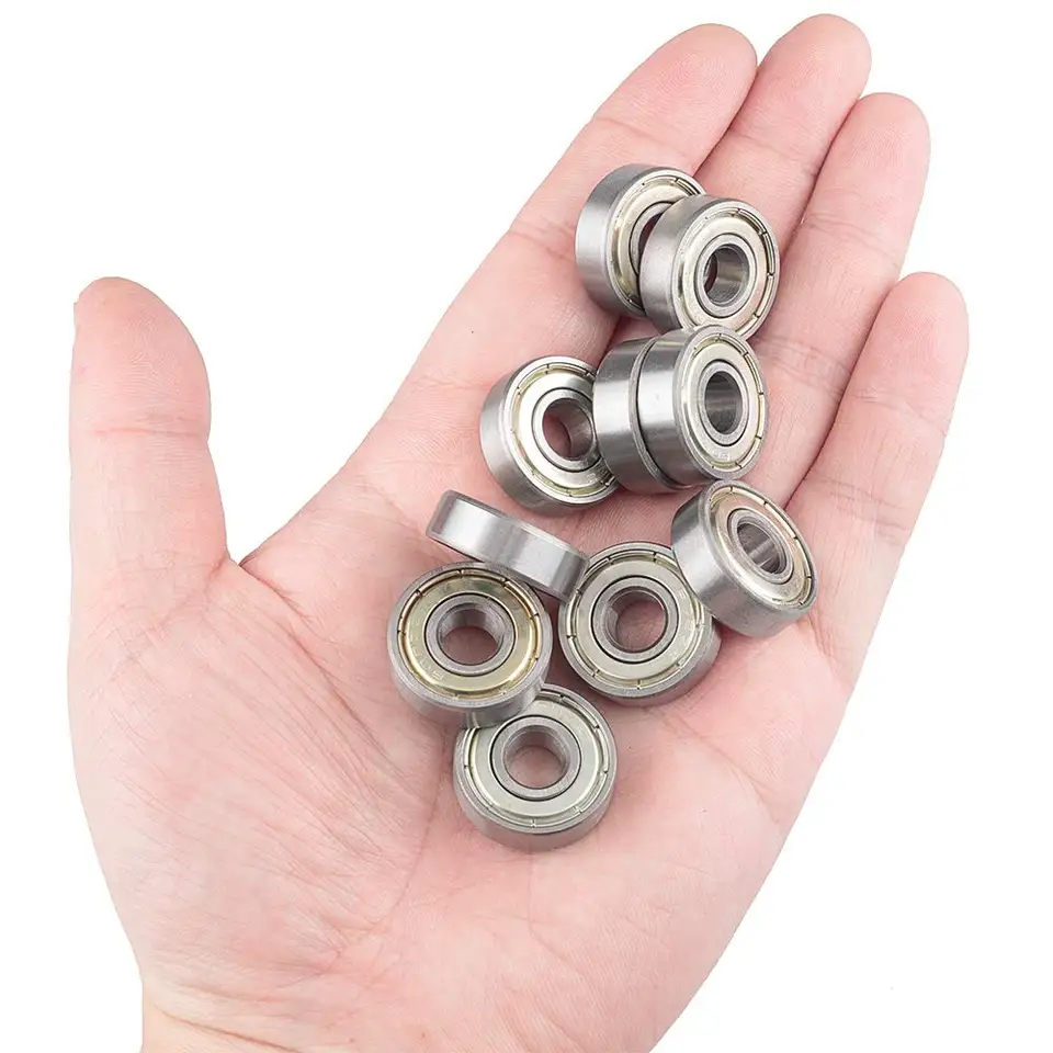 10ks 608zz 608rs Deep Groove Gual Lese 8*22*7 8x22x7 mm dvojité tienené miniatúrne oceľové oceľové ocele s vysokým obsahom storočia 608zz 608zz ABEC-7