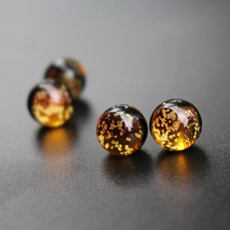 10ks 8 10 mm 12 mm 14 mm žiarovka sklenené korálky Luminous Lampwork Oranžové farby pre šperky Náramok náušníc