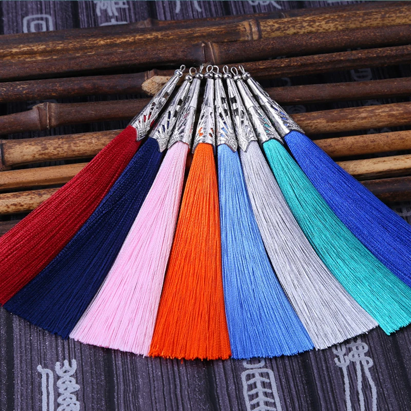10ks 8cm Polyester hodvábne strapce strapcové kefy Tassels Tress pre remeslá DIY Zistenia šperkov Domáce dekorácie Šijacie závesy Príslušenstvo