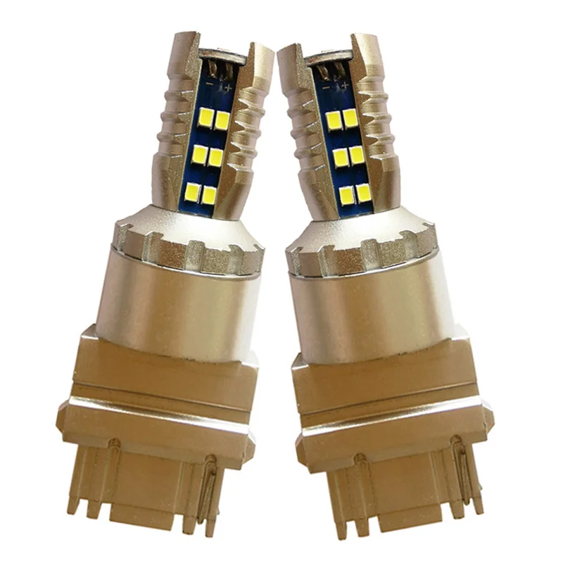 10ks 9v-30V T25 3156 3157 LED brzdenie Automobilka Automatické drl Turn Signálna žiarovka 2016 30SMD citrónová žltá biela červená