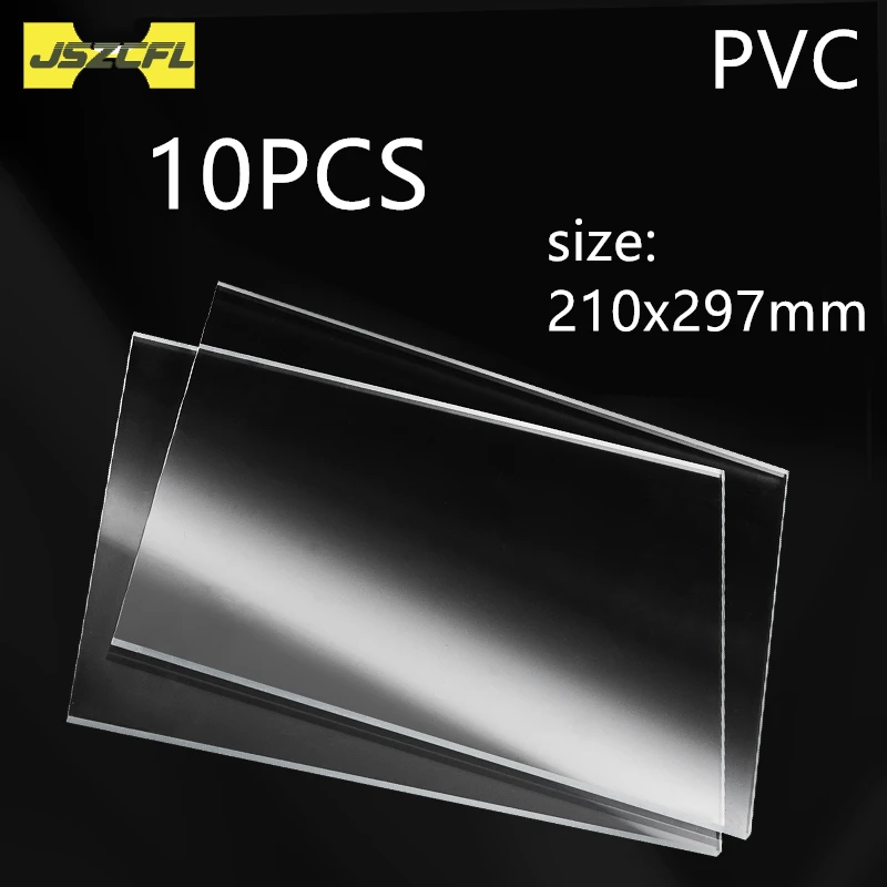 10ks A4 210x297 mm priehľadná hrúbka dosky PVC 0,2 mm-2 mm Tvrdá plastová plechová tenká doska pre rôzne ubytovacie prostriedky pre domácich majstrov