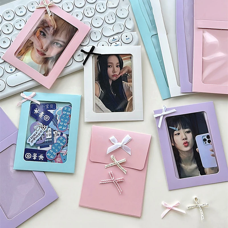 10ks/balenie Candy Color Envelope Card Sleeve KPOP Idol Photo karta držiak KPOP Toploader Ochranné tašky Balenie