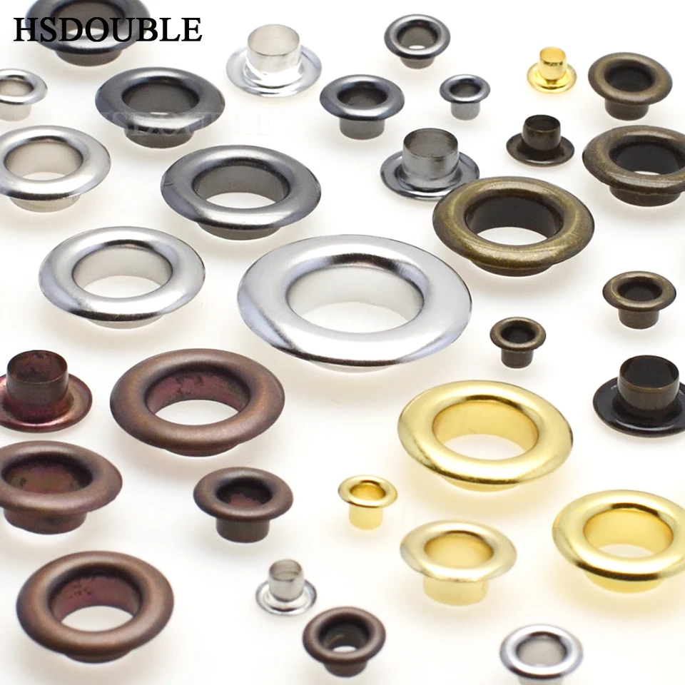 10ks/balenie kovových viečok Grommet 10 mm 13 mm pre kožené remeselníky