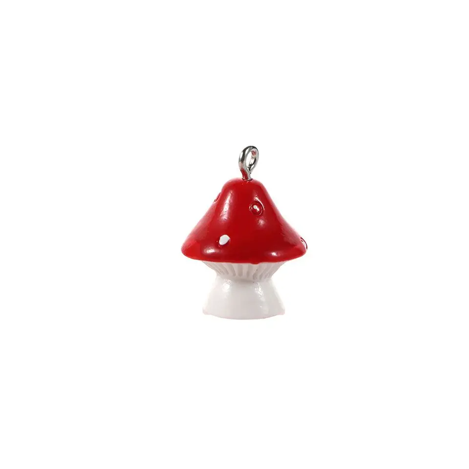 10ks/balenie módnej živice prívesok 3D červené huby Keychain DIY Šperky Doplnky šperky výroby DIY náušnice Huby prívesok