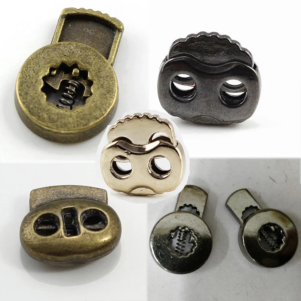 10ks balenie šnúry zátkok so zátkou Bean Antique Bronze / Black Gun / Gold Tone Tomggle Clip NK233