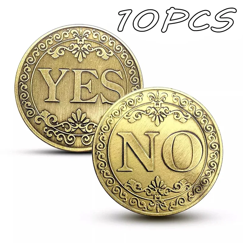 10ks bronz Áno alebo nie na pamätné mince suvenír, ktorý nie je v cene Coins Game Prop Challenge Coins Collection Decoration Crafts