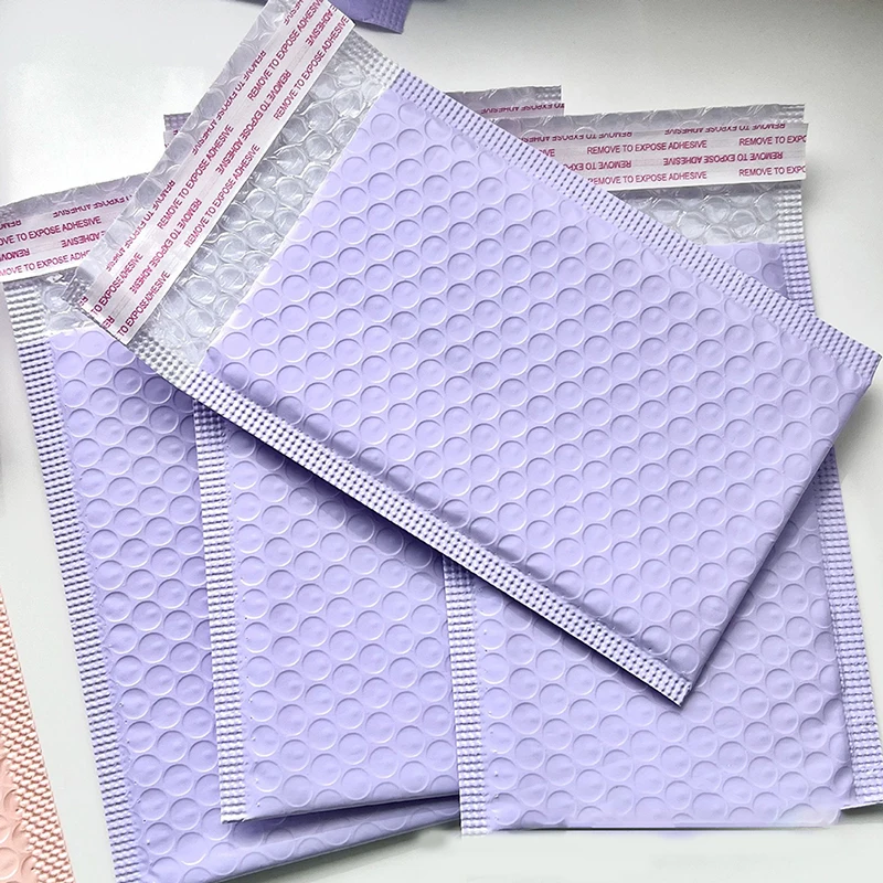 10ks bublinky Mailers Purple Polyester Bubble Mailer Self pečať čalúnené obálky Darčekové tašky