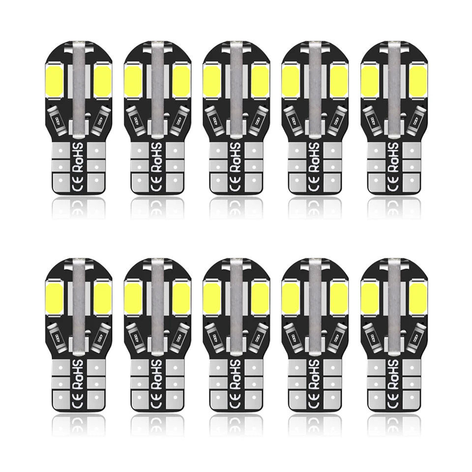 10ks Canbus W5W LED T10 Svetlo auta 6000K Biela žiarovka 12V pre Jeep Renegade Wrangler Grand Cherokee Liberty Patriot Infiniti