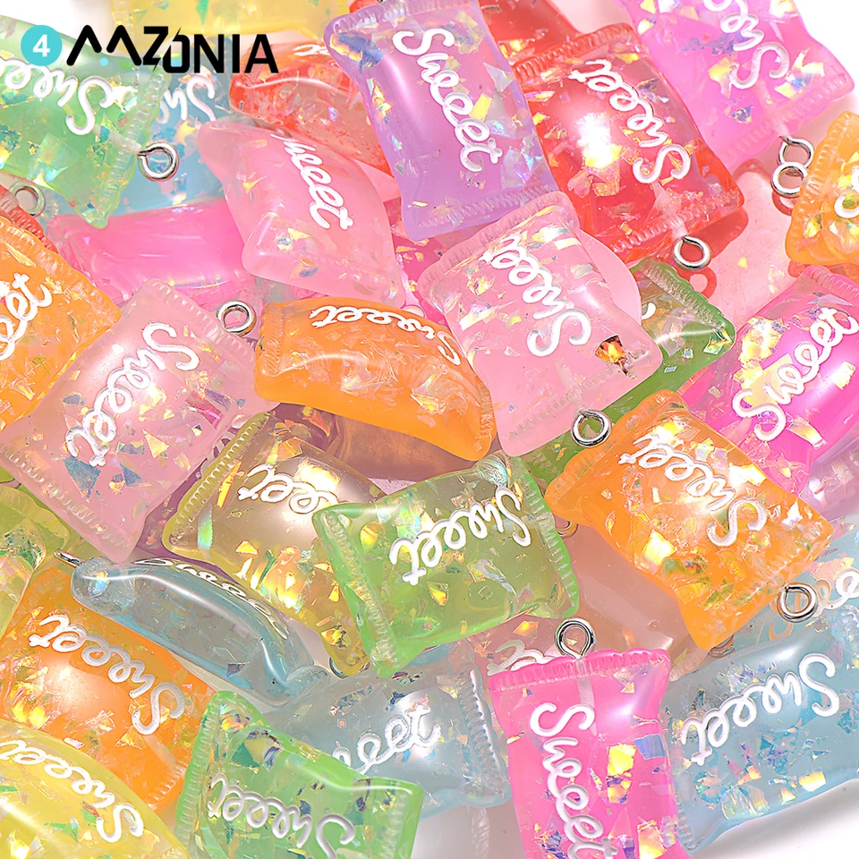 10ks Candy živicové kúzla Kúzla pre náramky náramok na náramok