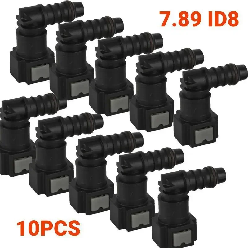 10ks CAR Rýchle uvoľňovanie konektorov Gumové palivové vedenie Hadica Hadica 7.89 ID8 ID8 Samica Auto Fuel Hadic Coupler Connect Auto Príslušenstvo
