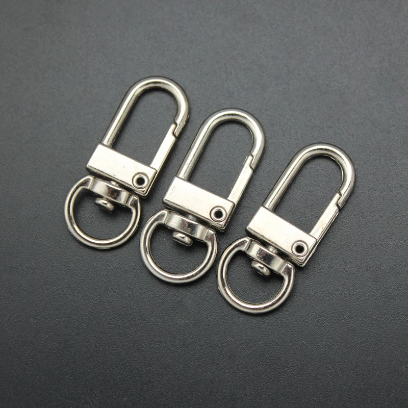 10ks Carabiner Metal Lobster Class Class Hooks Tasted Silver DIY šperky Nájdenie vrecka na kľúče náramok na náramok