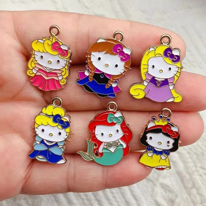 10ks cart cart anime princezná charn šperky doplnky smaltký náhrdelník náušnice prívesok pre domácich majstrov