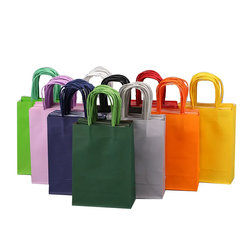 10ks darčekové tašky na recyklovateľné tašky na Halloween Party na vianočné svadobné narodeniny kraft papier na nákupné tašky s potravinami
