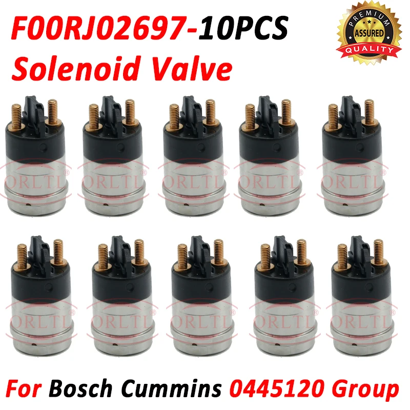 10ks Diesel F00RJ02697 FoorJ02697 Solenoid Riadiaci ventil F 00R J02 697 pre Bosch Cummins 0445120 Injector Coil Coil