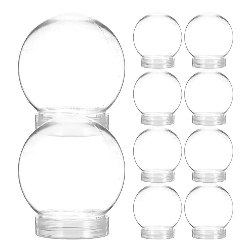 10ks DIY Snow Globe Small Snowglobe Empty Water Globes Vianoce Plast Snow Globe jedinečný kompaktný pre domácich majstrov