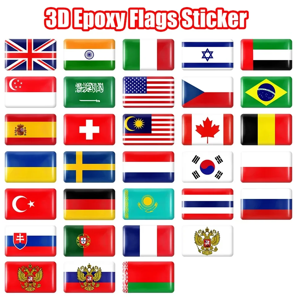 10ks Epoxy Flags Stickers pre Renault Megane 2 3 Laguna Duster Captur Fluence Kadjar Espace