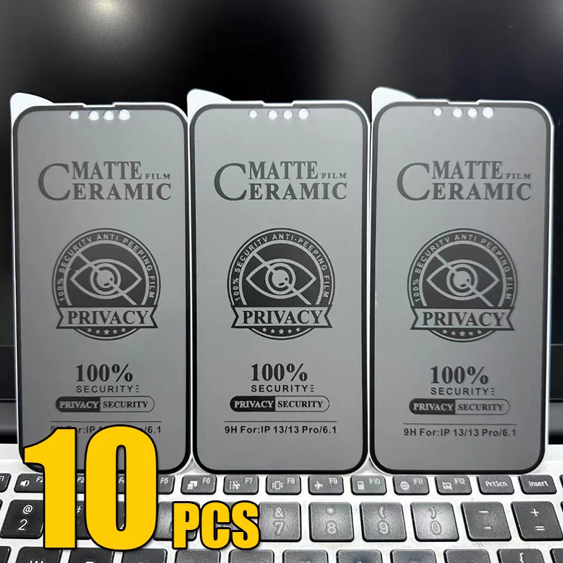 10ks ESD súkromie keramická keramická anti -špionážna matná matná filmová obrazovka pre chránič iPhone 16 Pro Max 15 plus 14 13 12 11 xs xr x 8 7 SE