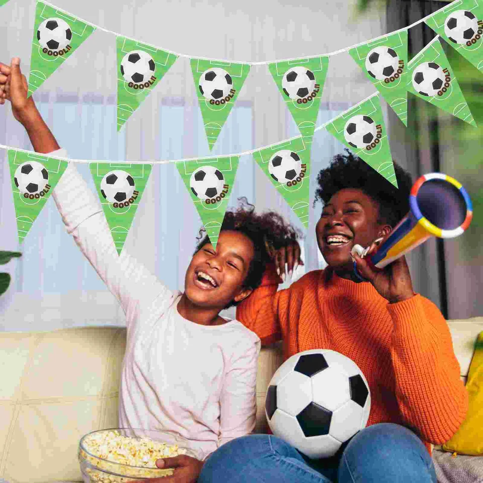 10ks futbalová téma narodeninová oslava Bunting Banner Football dekorácie DECORÁCIA DECORÁCIA DECTIVAL