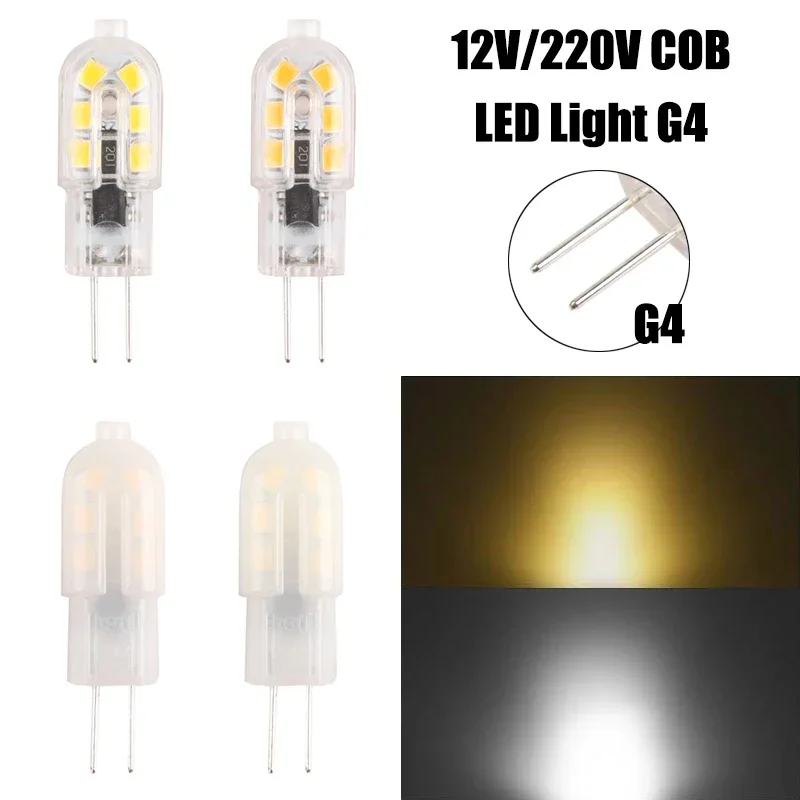 10ks G4 LED žiarovka 3W 12V/AC220V Lustrové svetlo Teplá/studená biela 2835SMD 360 stupňov Uhl