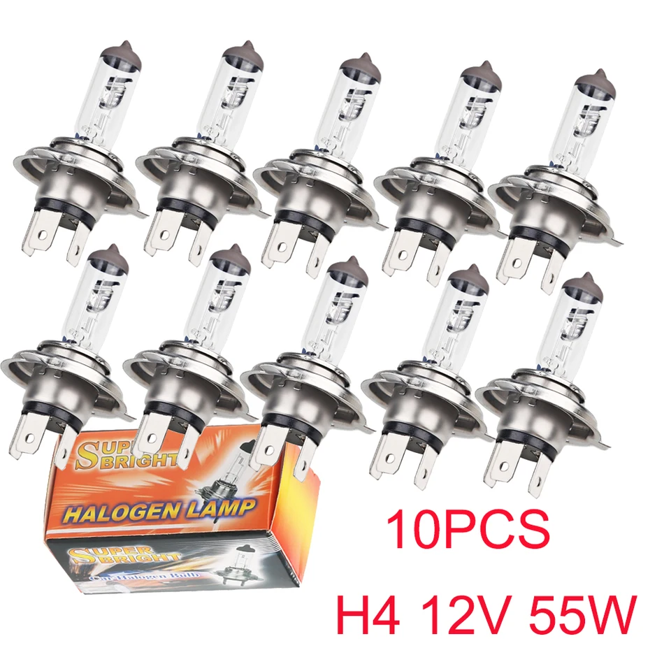 10ks H4 12V 55W 4300k halogénové autá žiarovky Lampka Továreň cena Cena Cena Styling Parkovacia žiarovka Automobily