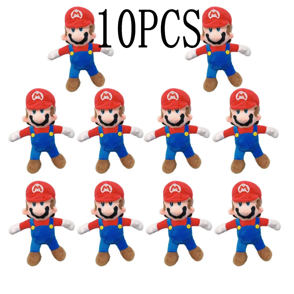 10ks horúca hra Mario Bros Plyšová bábika roztomilý Mario Luigi Princess Peach Daisy Rosalina Elephant Jr Vivian Ninji Scľavá hračka