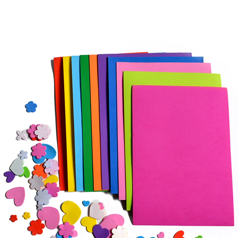 10ks huba papiera DIY hrubá viacfarebná špongia penový papierový základ scrapbooking remeselný papier veľkoobchod 18.5*26*0,2 cm náhodná farba